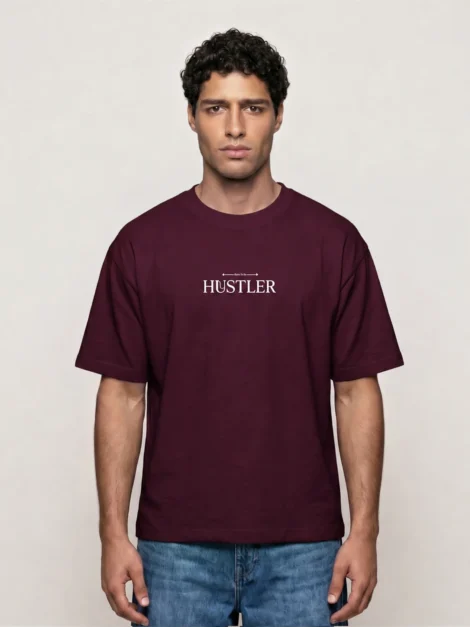 Hustler burgundy t-shirt
